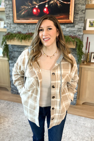 Wildwood Plaid Fleece Jacket Hoodie DOORBUSTER FINAL SALE