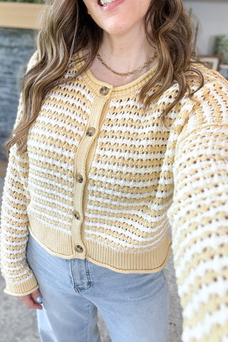 Amber Fields Textured Stripe Cardigan