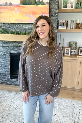 Lucy Polka Dot Knit Top