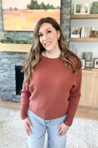 Sunset Trail Boat Neck Sweater Knit Top