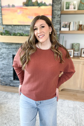 Sunset Trail Boat Neck Sweater Knit Top