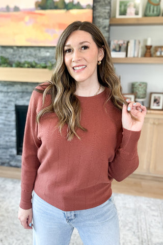 Sunset Trail Boat Neck Sweater Knit Top