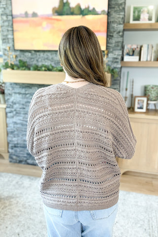 Maeve Crochet Knit Open Cardigan