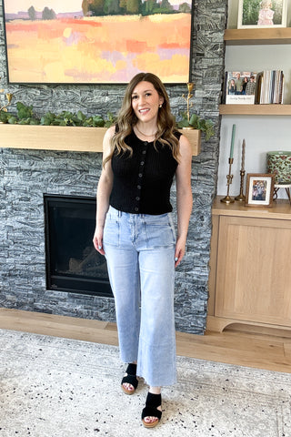 Sophee High Rise Wide Leg Ankle Mica Jeans