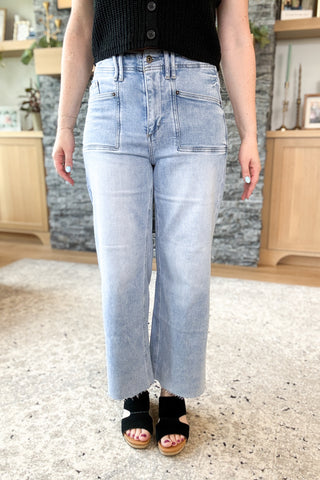 Sophee High Rise Wide Leg Ankle Mica Jeans