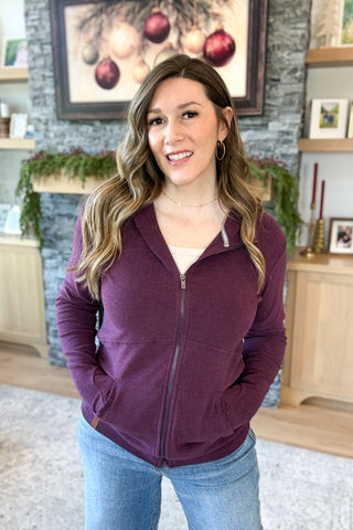 Performance Fleece FullZip Sweatshirt - Velvet Plum