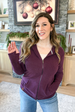 Performance Fleece FullZip Sweatshirt - Velvet Plum