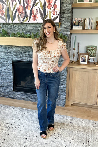 Morena High Rise Straight Leg Mica Jeans