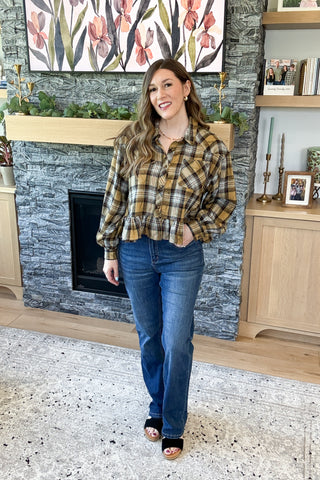 Cider House Plaid Button Down Top