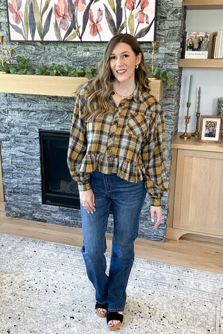 Cider House Plaid Button Down Top