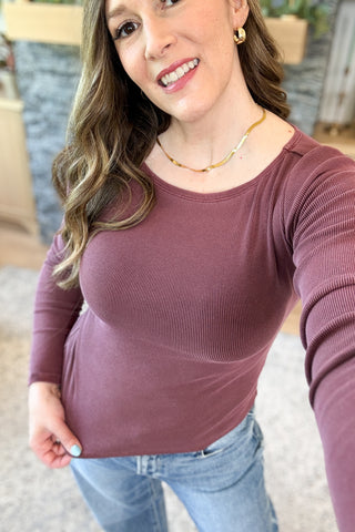 Heatherwood Ribbed Knit Top