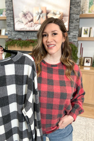 Holiday Spirit Buffalo Check Top DOORBUSTER FINAL SALE