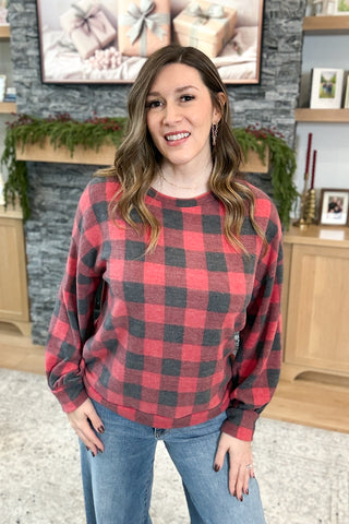 Holiday Spirit Buffalo Check Top DOORBUSTER FINAL SALE