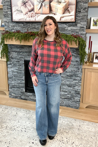 Holiday Spirit Buffalo Check Top DOORBUSTER FINAL SALE