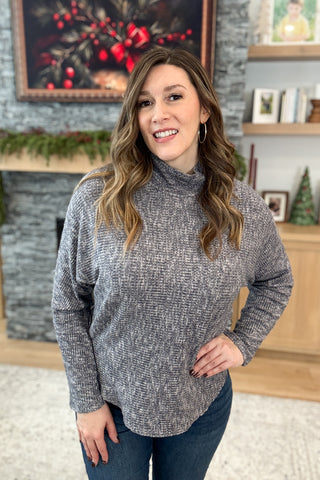 Lillian Mock Neck Brushed Top