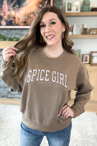 Spice Girl Boxy Crew Pullover Sweatshirt