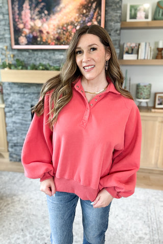 Snap Happy Pullover Sweatshirt