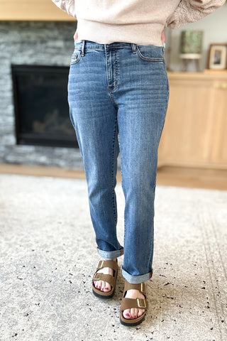 Stevie Mid Rise Boyfriend Fit Judy Blue Jeans
