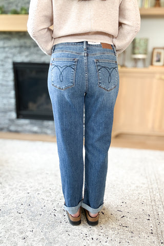 Stevie Mid Rise Boyfriend Fit Judy Blue Jeans