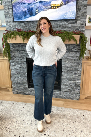 Helina Mid Rise Tummy Control Straight Leg Petite Judy Blue Jeans