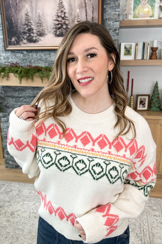Gwen Geometric Print Sweater