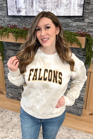 Tie Dye Falcons Pullover Sweatshirt