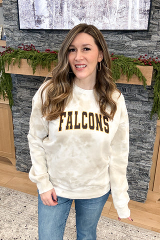Tie Dye Falcons Pullover Sweatshirt