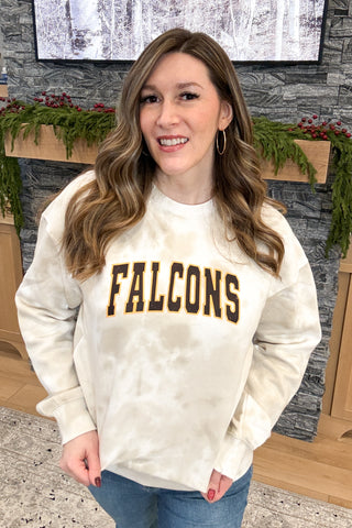 Tie Dye Falcons Pullover Sweatshirt