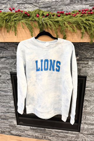 Tie Dye Lions Pullover Sweatshirt