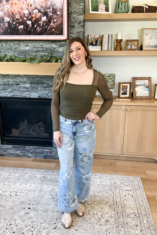 Livia Vintage Floral Straight Leg Vervet Jeans