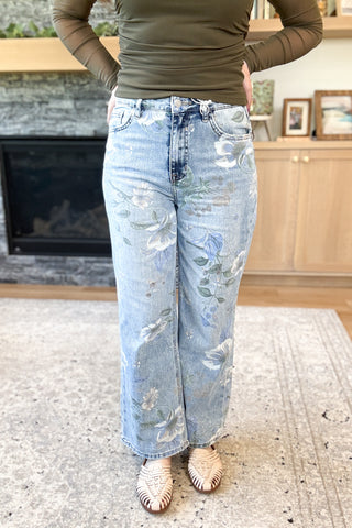 Livia Vintage Floral Straight Leg Vervet Jeans
