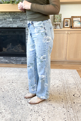 Livia Vintage Floral Straight Leg Vervet Jeans