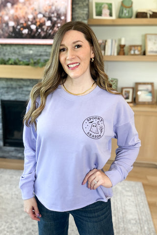 Spooky Season Vintage Fleece Pullover Sweatshirt  - Pocket Logo