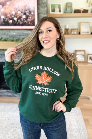 Autumn in Stars Hollow Faux Stitched Pullover Sweatshirt
