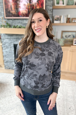 Stonewood Floral Printed Hacci Knit Top