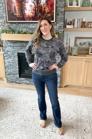 Stonewood Floral Printed Hacci Knit Top