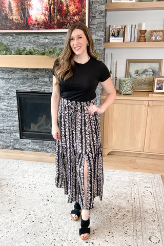 Uptown Edit Floral Printed Maxi Skirt
