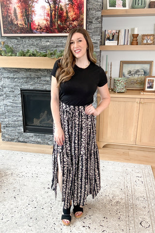 Uptown Edit Floral Printed Maxi Skirt