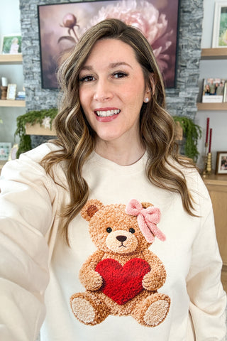 Valentine Teddy Bear Pullover Sweatshirt (MADE TO ORDER)