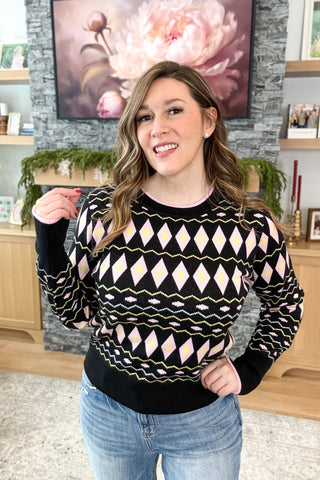 Janey Geometric Sweater