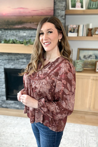 Caroline Crochet Trim Blouse