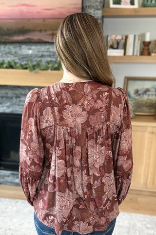 Caroline Crochet Trim Blouse