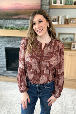 Caroline Crochet Trim Blouse