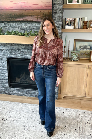 Lenie High Rise Trouser Flare Judy Blue Jeans