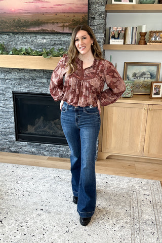 Lenie High Rise Trouser Flare Judy Blue Jeans