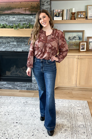 Caroline Crochet Trim Blouse