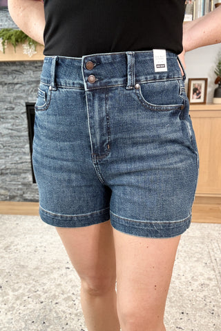 Lilly High Rise Tummy Control Judy Blue Shorts