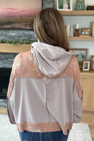 Autumn Mix Oversized Hoodie Top