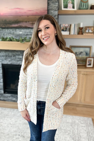 Cue the Confetti Popcorn Knit Cardigan