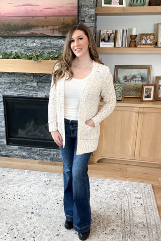 Cue the Confetti Popcorn Knit Cardigan